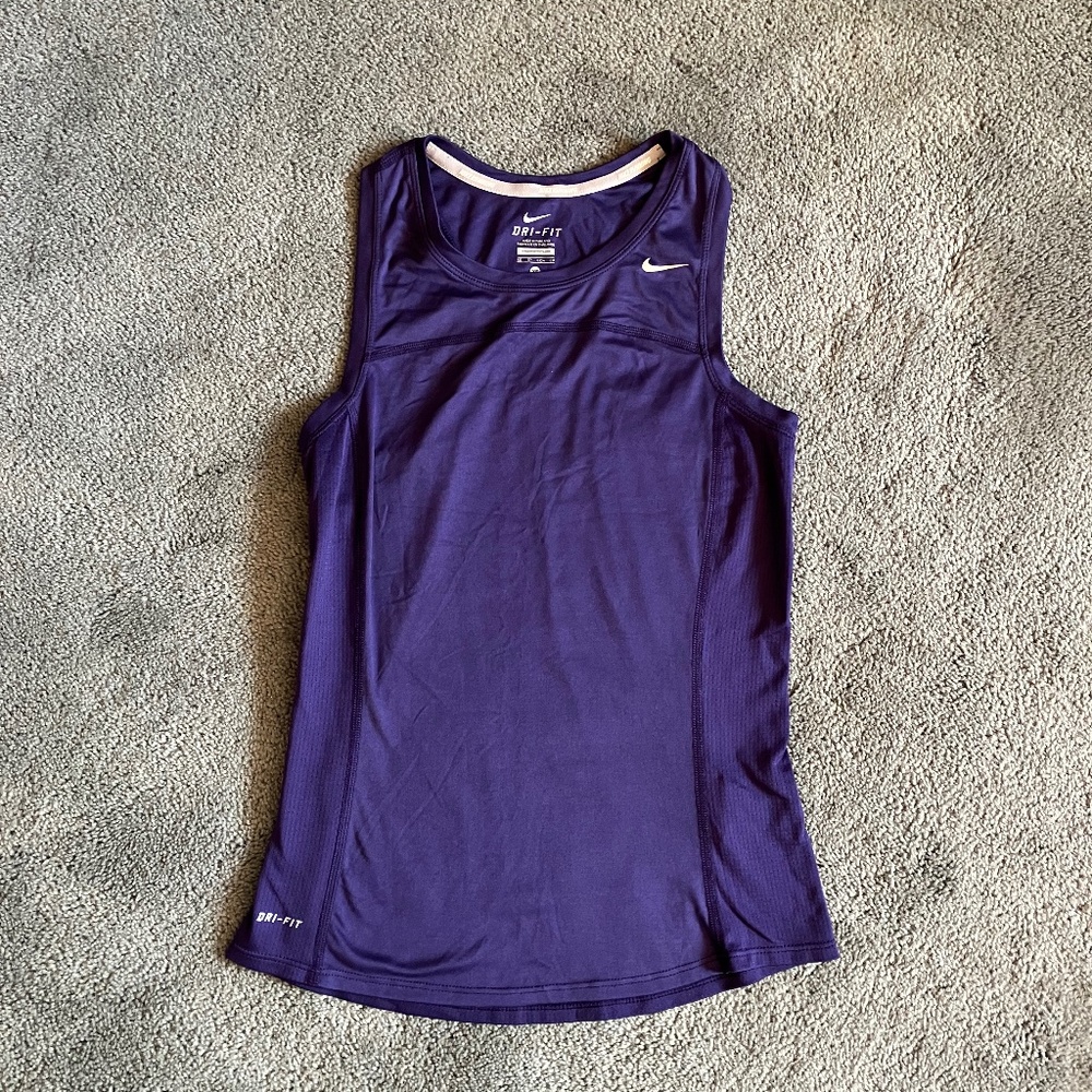 Nike purple athletic tank top